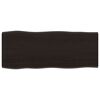 vidaXL Tischplatte 100x40x2 cm Massivholz Eiche Behandelt Baumkante