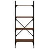 vidaXL B&uuml;cherregal 4 F&auml;cher Braun Eiche 56x31,5x138,5 cm Holzwerkstoff