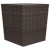 vidaXL 3-tlg. Bistro-Set Poly Rattan und Hartglas Braun