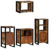 vidaXL Badezimmermöbel-Set 4 pcs Braun Massives upgecyceltes Holz