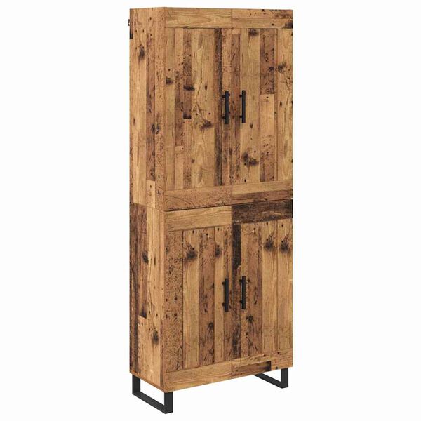 vidaXL Highboard Altholz 69,5 x 34 x 180 cm Holzwerkstoff
