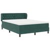 vidaXL Boxspringbett mit Matratze Dunkelgr&uuml;n 140 x 200 cm Samt