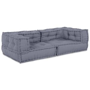 vidaXL Modulare Sofagarnitur 3 stk. Stoff Grau 140 x 70 x 36 cm