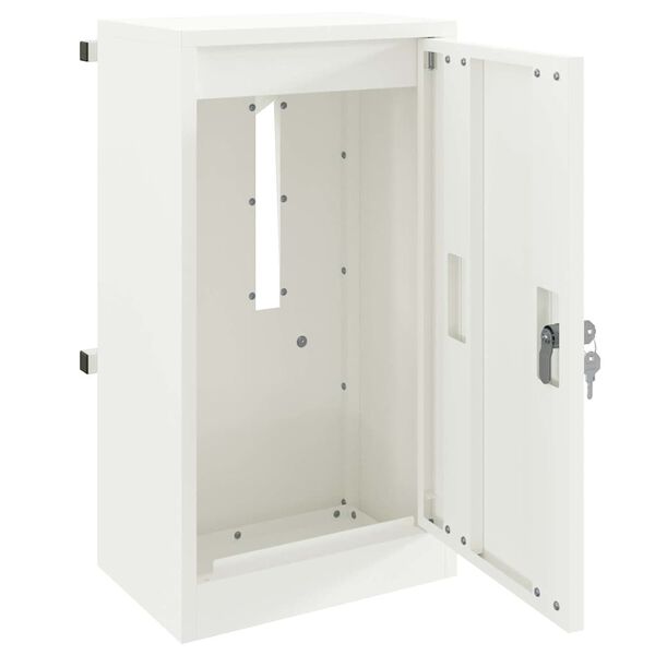 vidaXL Briefkasten Weiß 30 x 23 x 55 cm Stahl