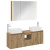 vidaXL Badezimmerschrank-Set 4 stk. Artisan-Eiche Holzwerkstoff