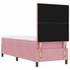 vidaXL LED Boxspringbett mit Matratze Rosa 80 x 200 cm Samt