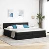 vidaXL Bett mit Stauraum und LED mit LED Schwarz 200 x 200 cm Stoff