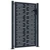 vidaXL Gartentor Anthrazit 100x150 cm Stahl Quadratisches Design