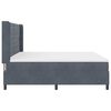 vidaXL Boxspringbett mit Matratze Dunkelgrau 200 x 200 cm Samt