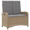 vidaXL 5-tlg. Garten-Essgruppe mit Kissen Beige Poly Rattan