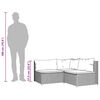 vidaXL 3-tlg. Garten-Lounge-Set mit Kissen Braun Poly Rattan