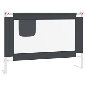 vidaXL Kleinkind-Bettschutzgitter Dunkelgrau 90x25 cm Stoff