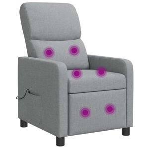 vidaXL Massage Relaxsessel Hellgrau Stoff