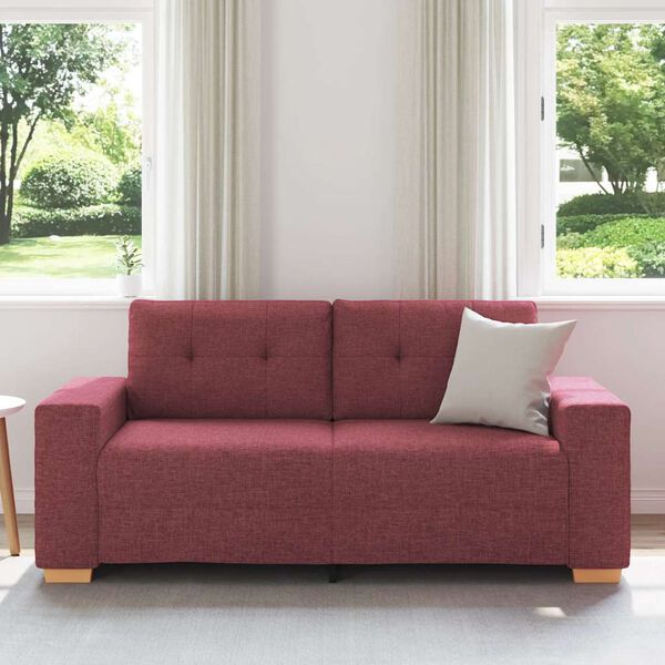 vidaXL Loveseat-Sofa Weinrot 140 cm Stoff