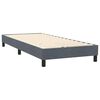 vidaXL Boxspringbett mit Matratze Dunkelgrau 80x220 cm Samt