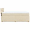 vidaXL Boxspringbett mit Matratze Creme 100x200 cm Stoff