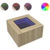 vidaXL LED-Couchtisch Sonoma-Eiche 60x60x40 cm Holzwerkstoff