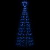 vidaXL LED-Weihnachtsbaum mit Erdspie&szlig;en 220 LEDs Blau 180 cm