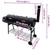 vidaXL Barbecue-Smoker Grill Nevada XL Schwarz