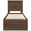 vidaXL Bettrahmen Braun Eichen-Optik 75 x 190 cm Massives Kiefernholz