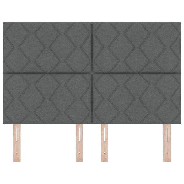 vidaXL Kopfteil mit Kopfteil Dunkelgrau 160 cm Kunstleder