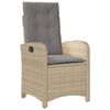 vidaXL 5-tlg. Garten-Essgruppe mit Kissen Beige Poly Rattan