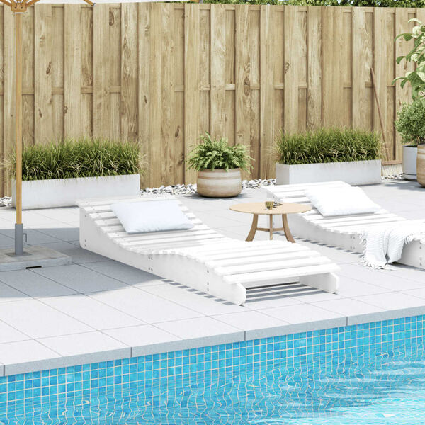 vidaXL Sonnenliege Weiß 205x70x31,5 cm Massivholz Kiefer