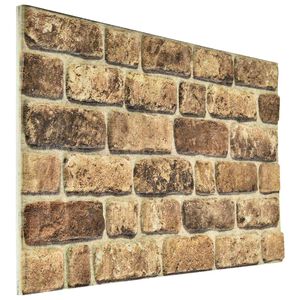 vidaXL Wandpaneele 10 stk. 100 x 50 cm Dunkler Sand EPS-Schaum