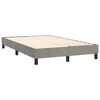 vidaXL Boxspringbett mit Matratze & LED Hellgrau 120x200 cm Samt