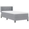 vidaXL Boxspringbett mit Kopfteil Hellgrau 200 x 100 cm Stoff