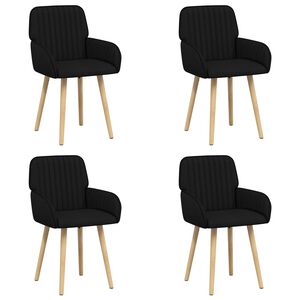 vidaXL Esszimmerst&uuml;hle 4 stk. Stoff Schwarz 56,5 x 50 x 87,5 cm