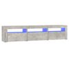 vidaXL TV-Schrank mit LED-Leuchten Betongrau 180x35x40 cm