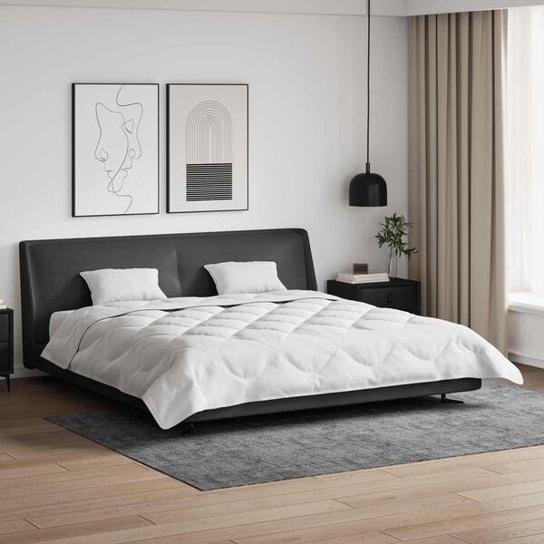 vidaXL Sommerdecke mit Kissen 3 pcs Wei&szlig; Mikrofaser