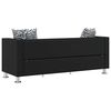 vidaXL Sofa-Set Kunstleder 3-Sitzer + 2-Sitzer + Sessel Schwarz
