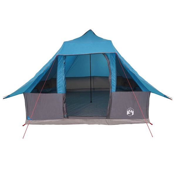 vidaXL Tipi Zelt mit Dach mit Speicher Blau 358 x 296 x 258 cm Taft