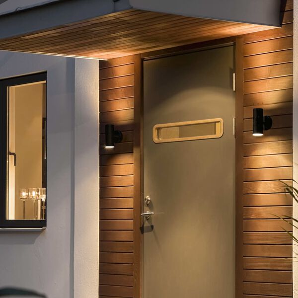 KONSTSMIDE Wandleuchte Modena Oben und Unten Mattschwarz