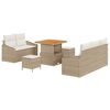 vidaXL Garten-Sofa-Set 8 Stk. 7-Sitzanzahl Beige
