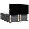vidaXL Boxspringbett mit Matratze Dunkelgrau 180x200 cm Stoff