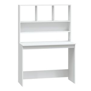 vidaXL Schreibtisch mit Regal Wei&szlig; 102x45x148 cm Holzwerkstoff