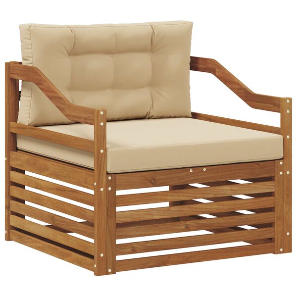 vidaXL Outdoor-Sofagarnitur Massivholz Akazie Natur