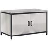 vidaXL K&uuml;chenaufbewahrungsschrank HATTEM Silber 90 x 50 x 53 cm Stahl