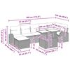 vidaXL Garten-Sofa-Set mit Kissen 8 pcs Braun und Creme
