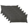 vidaXL Kissenbezug 6 pcs HEERLEN Dunkelgrau 40 x 80 cm Samt