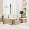 vidaXL Sofa Set mit Kissen 5 pcs Poly-Rattan