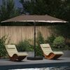 vidaXL Garten-Sonnenschirm Taupe 385 x 209 x 244 cm Polyester