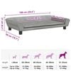 vidaXL Hundebett Hellgrau 100x50x21 cm Samt