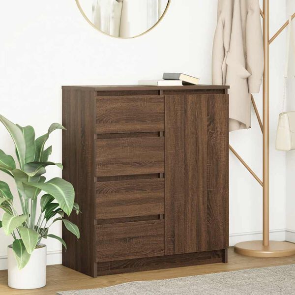 vidaXL Sideboard mit Schubladen Braun Eichen-Optik 71x35x84 cm