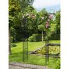 Nature Gartenbogen Metall 114x66x232 cm Schwarz