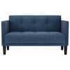 vidaXL Zweisitzer-Sofa Blau 111 cm Stoff