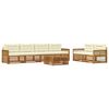 vidaXL Outdoor-Sofagarnitur 7 stk. Natur und Creme